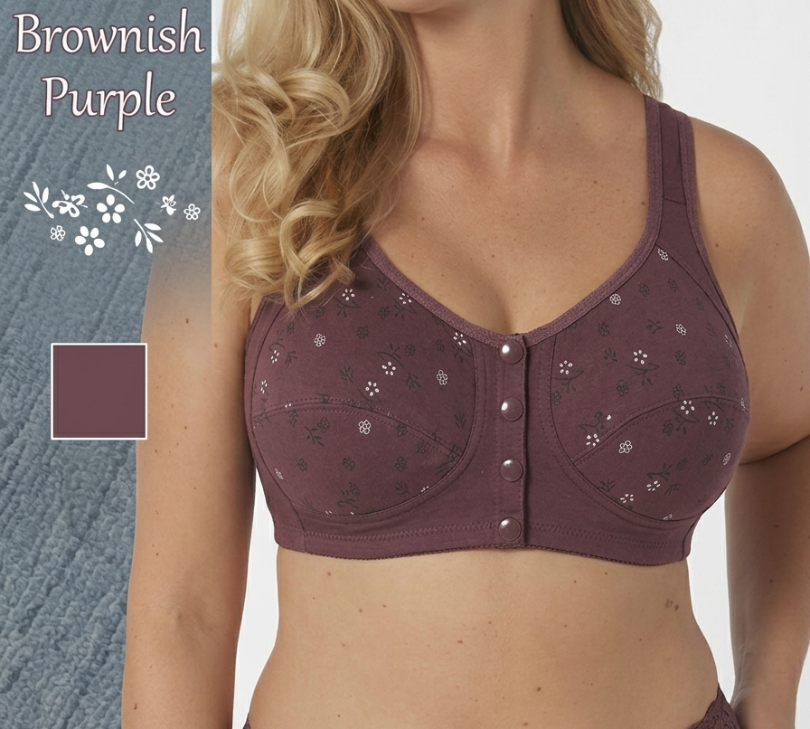 New Anti-Sagging Front Open Button Bra 2026 – Full Support | Lift & Shape