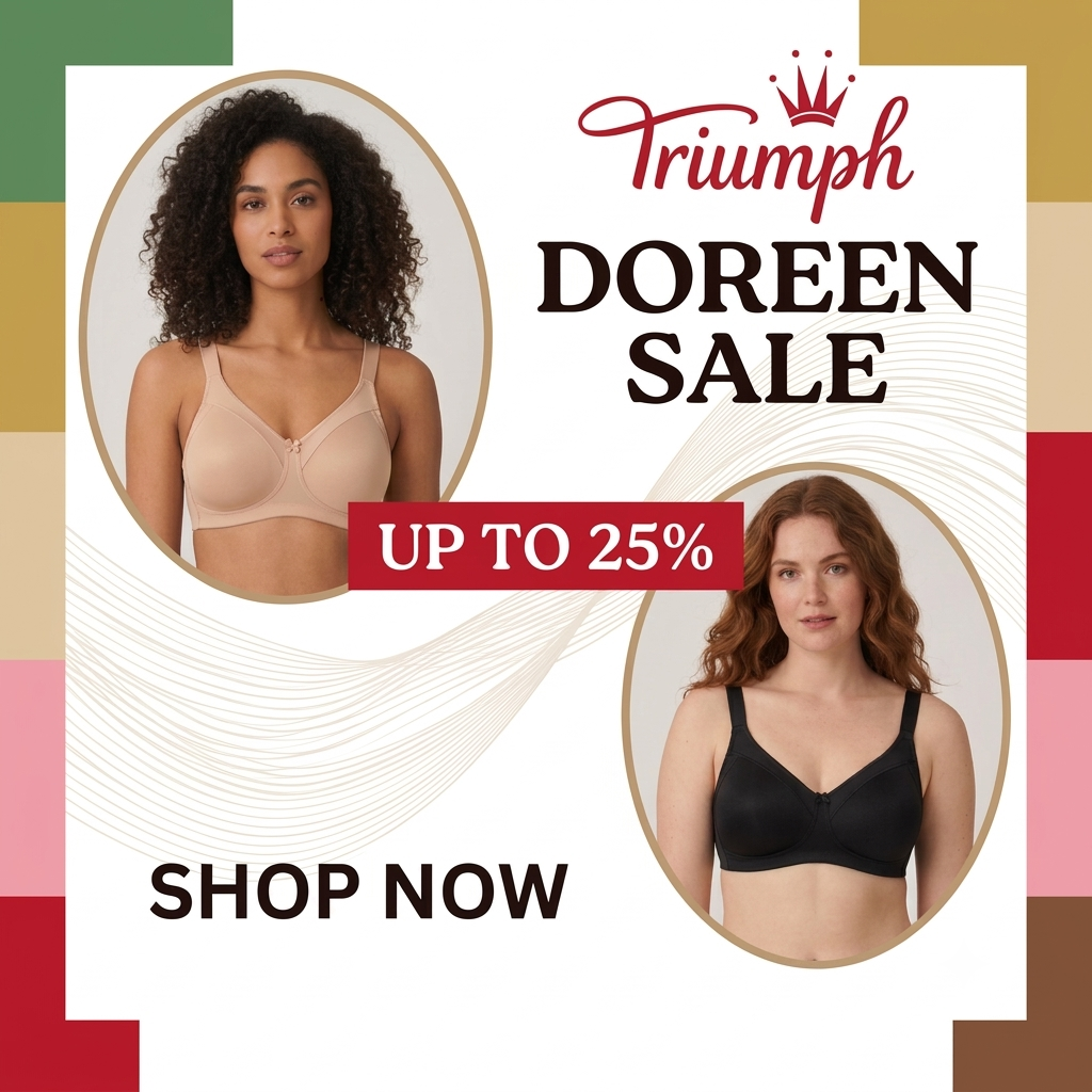 Pack of 2 Original Triumph Doreen Classic Bra – Full Support Non-Padded Value