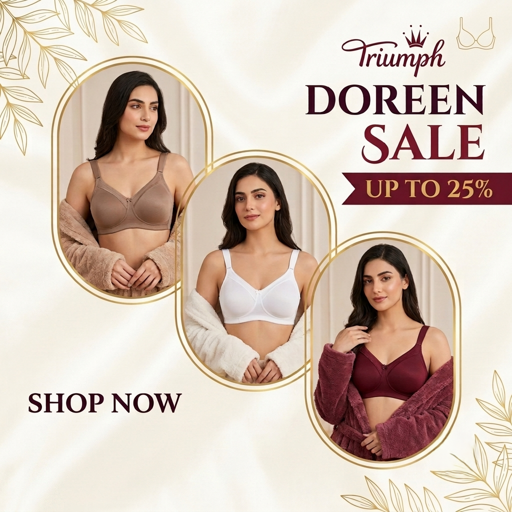 Pack of 3 Original Triumph Doreen Classic Bra – Full Support Non-Padded Value